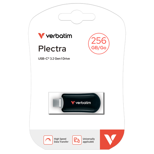 Verbatim Plectra USB-C Flash Drive Black 256Gb