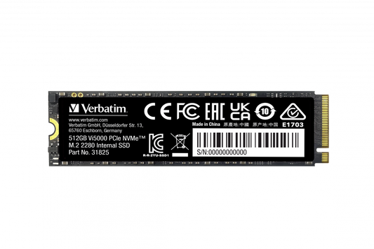 Verbatim Vi5000 Internal Pcie NVMe M.2 SSD 512gb