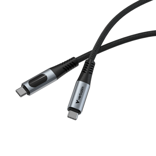 Verbatim Sync & Charge Cable USB-C To USB-C 240W 40 Gbps Display 120 Cm