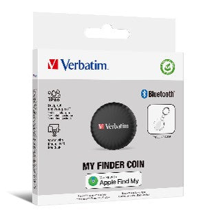 Verbatim Myfc-01b My Finder Coin Bluetooth Item Finder 1 Pack Black