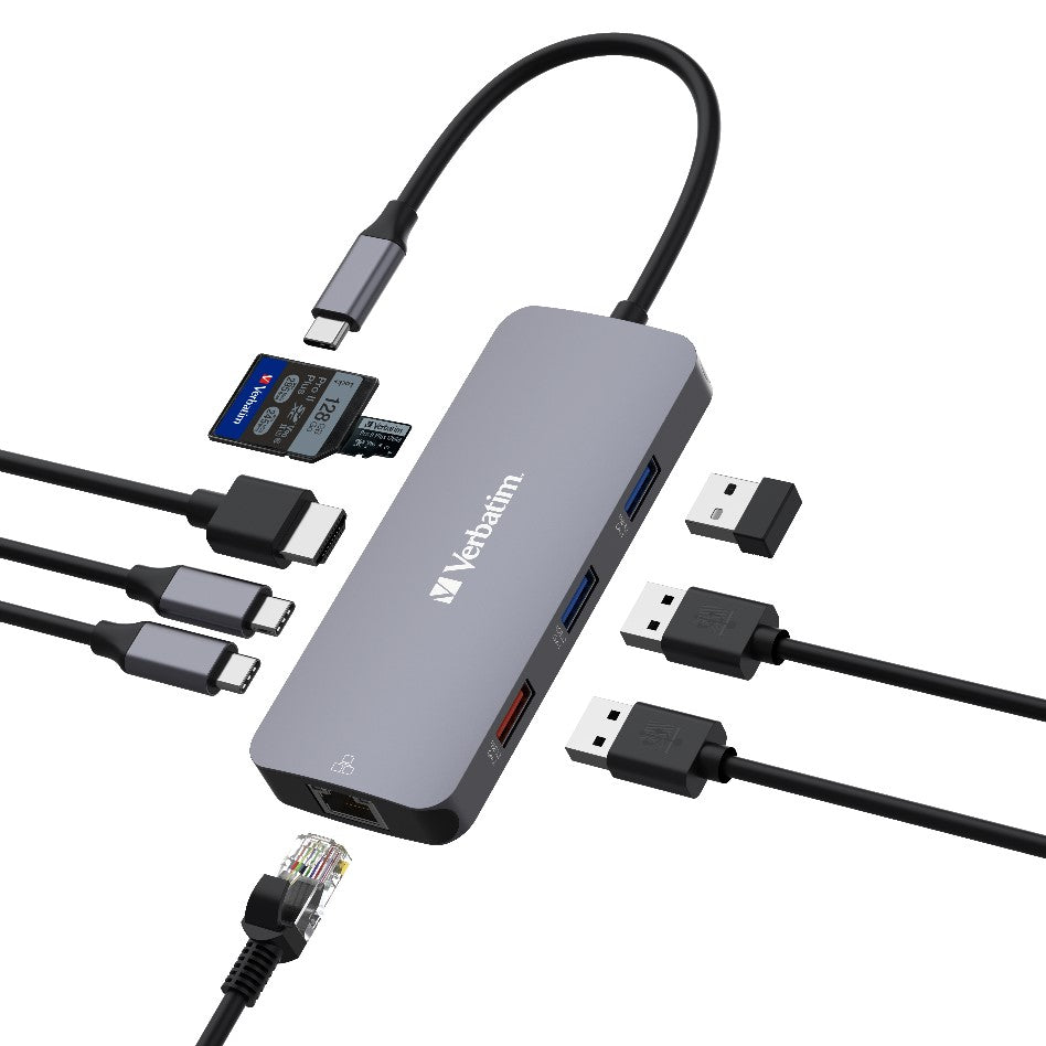 Verbatim USB-c Pro Multiport Hub 9 Port Cmh-09