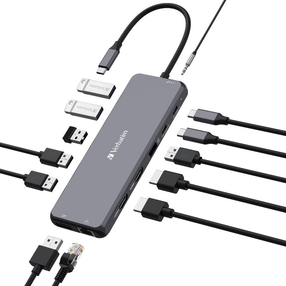 Verbatim USB-c Pro Multiport Hub 13 Port Cmh-13 No Sd Slot