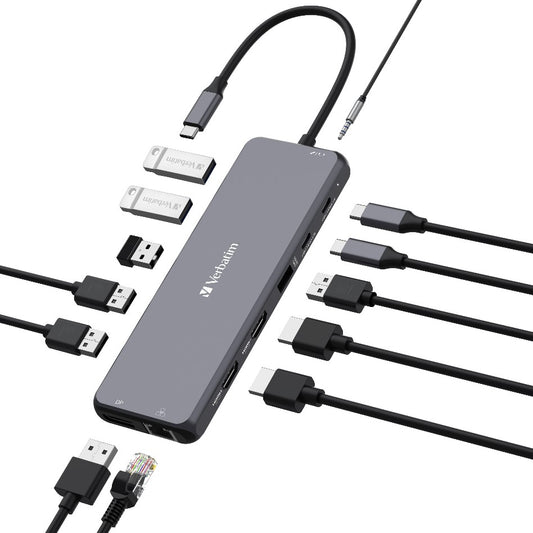 Verbatim USB-c Pro Multiport Hub 13 Port Cmh-13 No Sd Slot