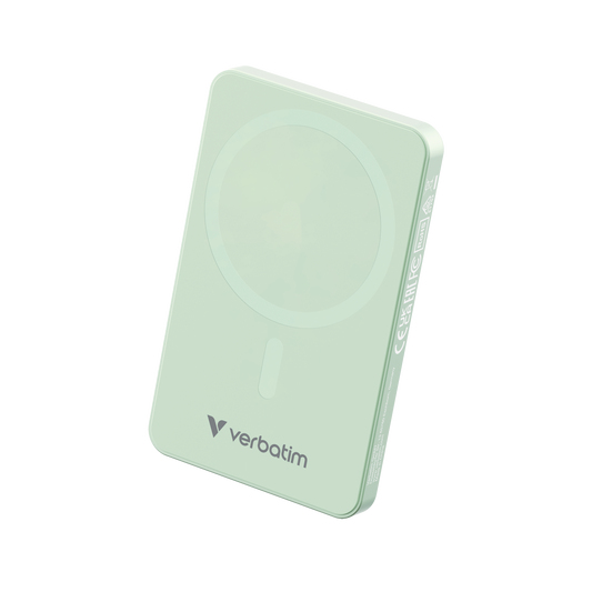 Verbatim Charge ´N´ Go Essentials Power Bank Magnetic Wireless 5000Mah Green