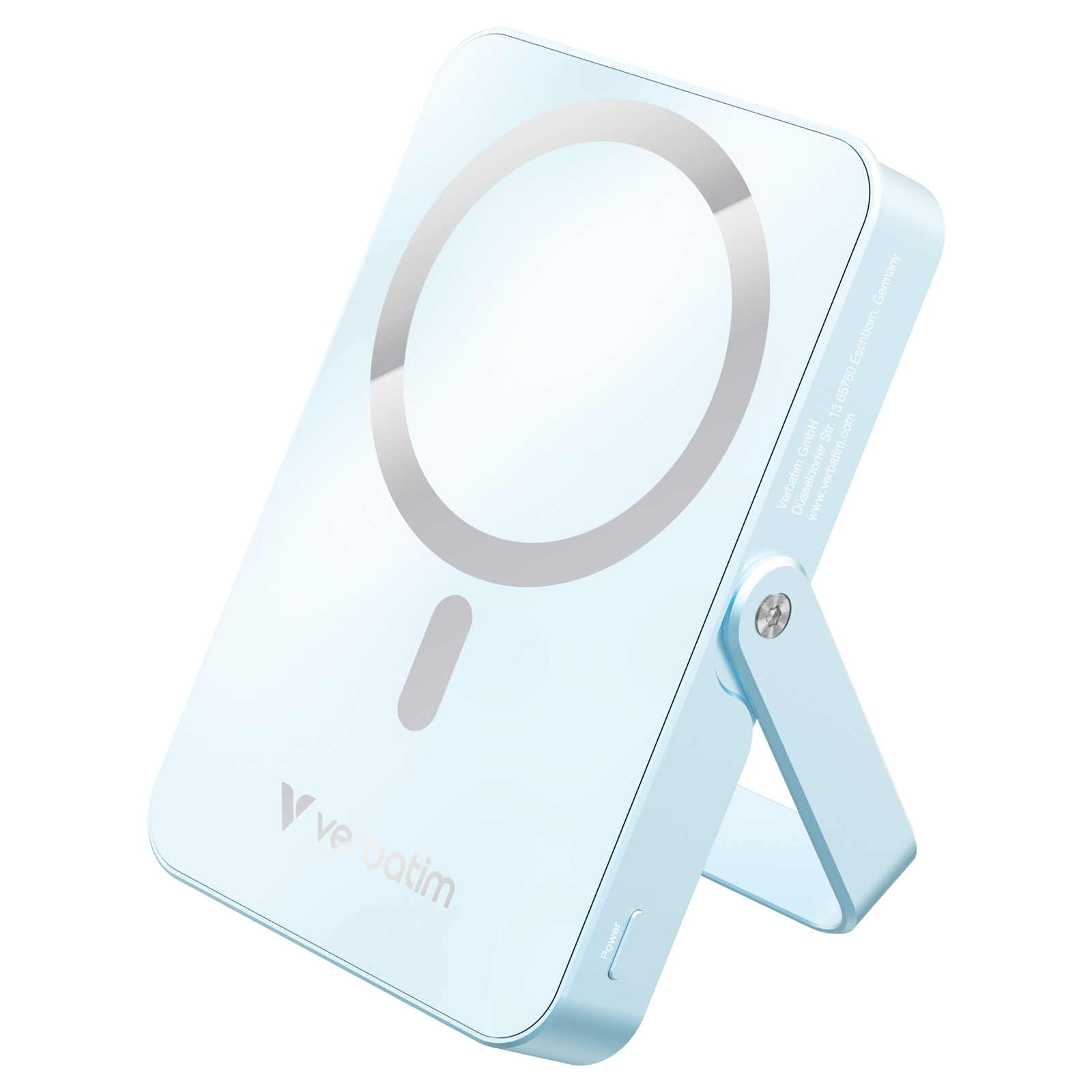 Verbatim Charge ‘N’ Go Power Bank With Stand Magnetic Wireless 10000Mah - Blue