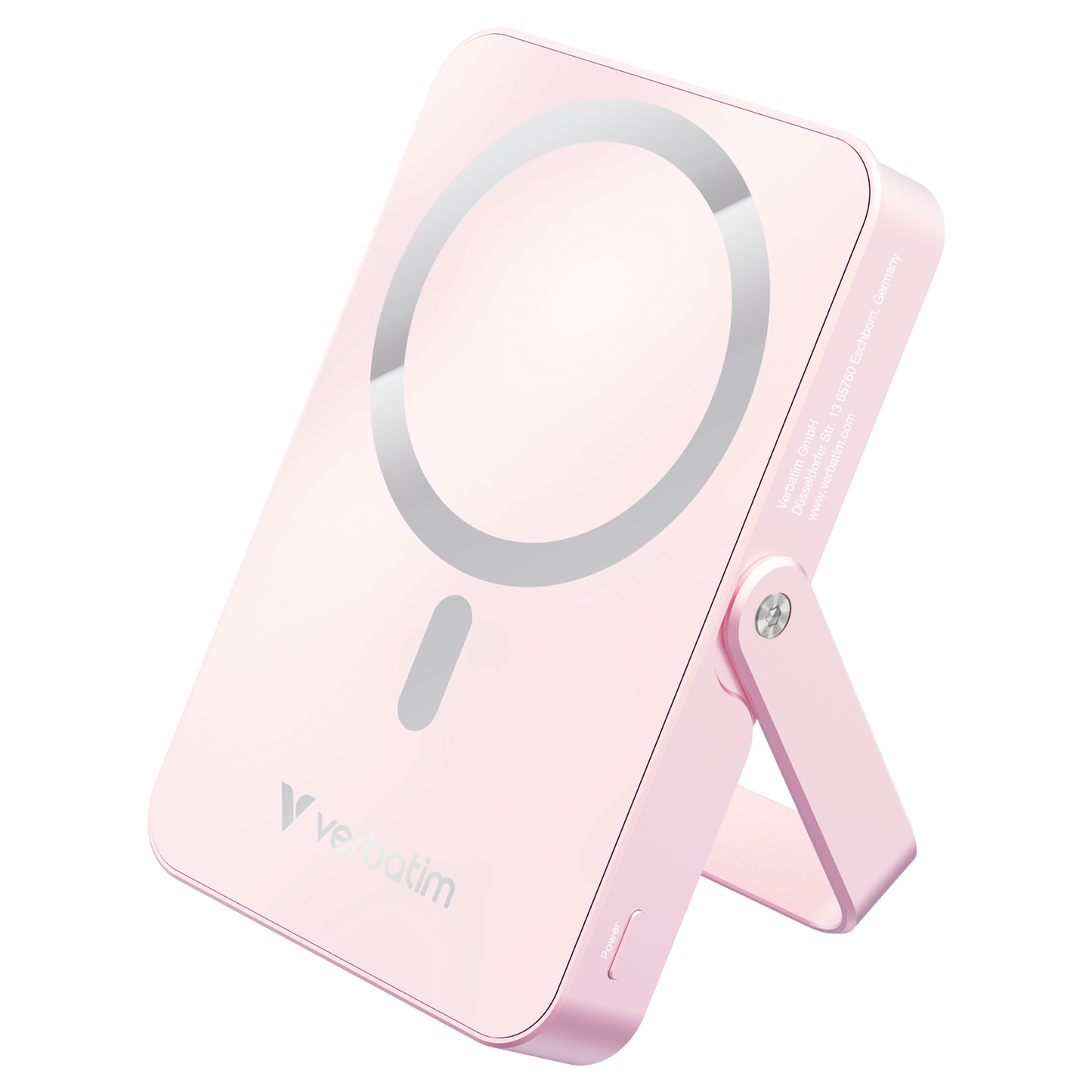 Verbatim Charge ‘N’ Go Power Bank With Stand Magnetic Wireless 10000Mah - Pink