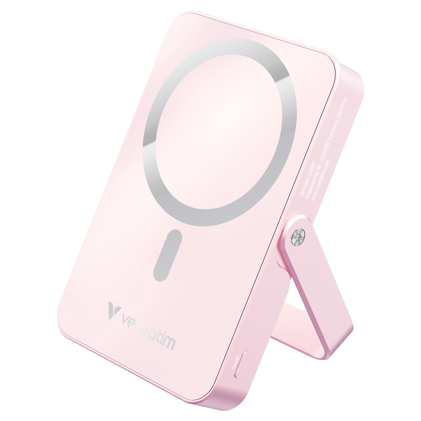 Verbatim Charge ‘N’ Go Power Bank With Stand Magnetic Wireless 10000Mah - Pink