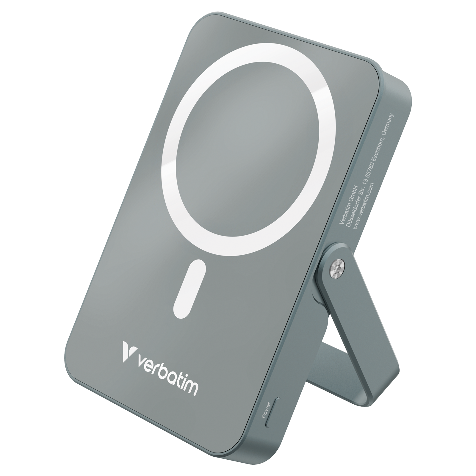 Verbatim Charge ‘N’ Go Power Bank With Stand Magnetic Wireless 10000Mah - Grey