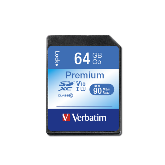 Verbatim Premium 64gb Sd Card Sdxc Uhs-i Class 10 U1 V10