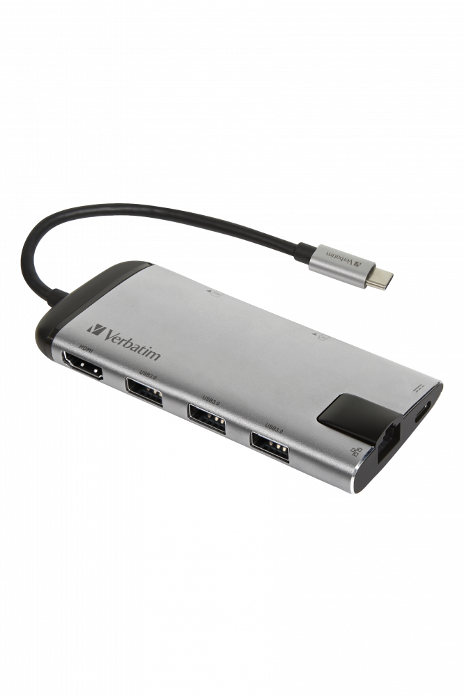 Verbatim USB-c™ Multiport Hub USB 3.1 Gen 1 USB 3.0x3 HDMI Sdhc Microsdhc Rj45
