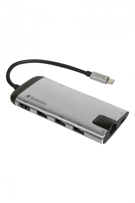 Verbatim USB-c™ Multiport Hub USB 3.1 Gen 1 USB 3.0x3 HDMI Sdhc Microsdhc Rj45