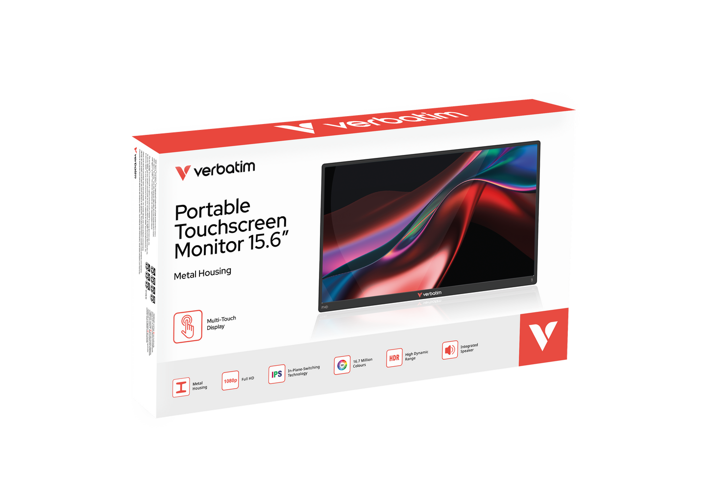 Verbatim Portable Touchscreen Monitor 15.6'' Full Hd 1080p Metal Housing