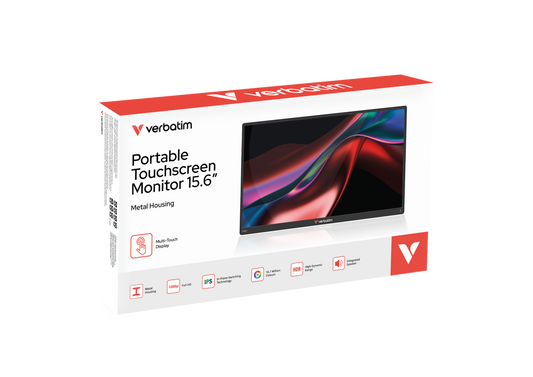 Verbatim Portable Touchscreen Monitor 15.6'' Full Hd 1080p Metal Housing