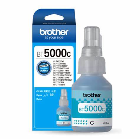 Brother Bt5000 Cyan Ink For Dcpt500w Dcpt710w Mfcj910dw 5000 Page Yield
