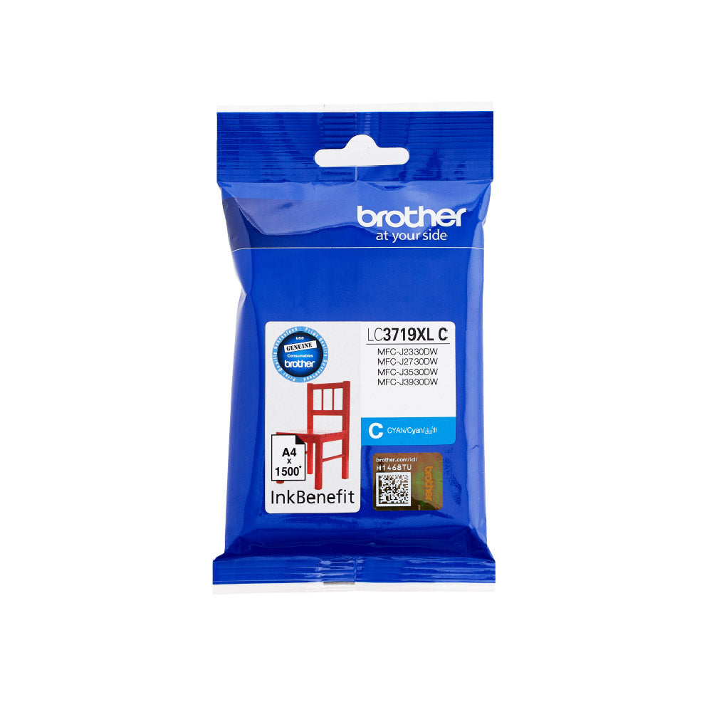 Brother Lc3719 High Yield Cyan Ink Cartridge For Mfcj3530 3000 Page Yield