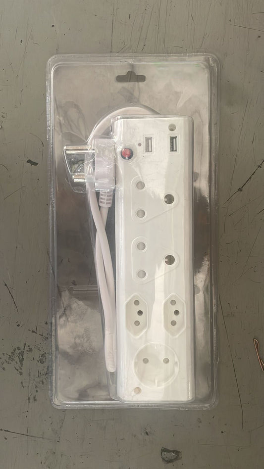 Ele 5 Way Multiplug 3x16a 2x5a 1xsch 2 1a USB