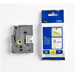 Brother Laminated Tape 8m X 9mm Black On White