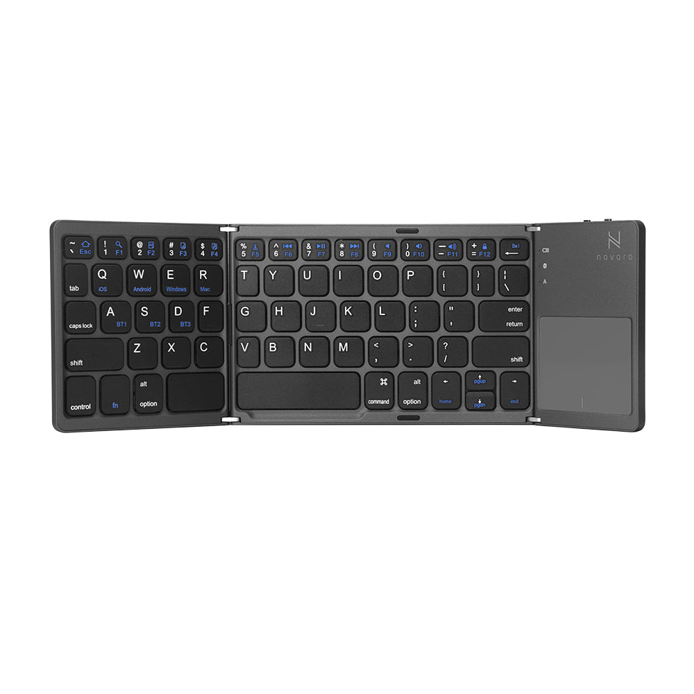 Novaro Rechargeable 2.4g Wireless Foldable Keyboard With Touch Pad