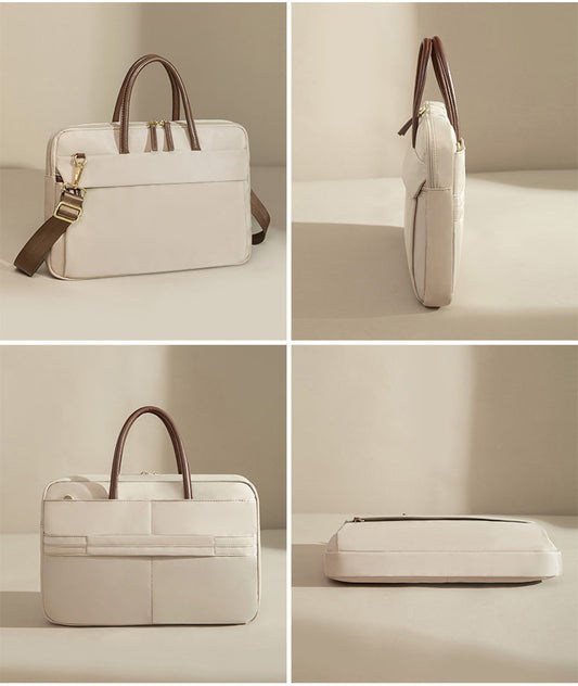 Ladies Creamy Laptop Bag For 15.6" Laptop