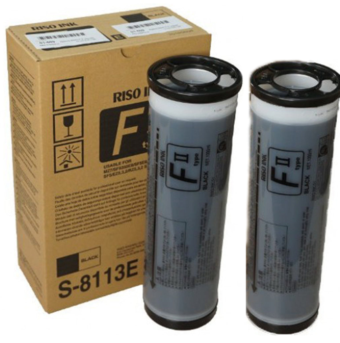 Riso Original Ink Fii Type Black E (replace Ez-s7612 And Rz-s4253e)