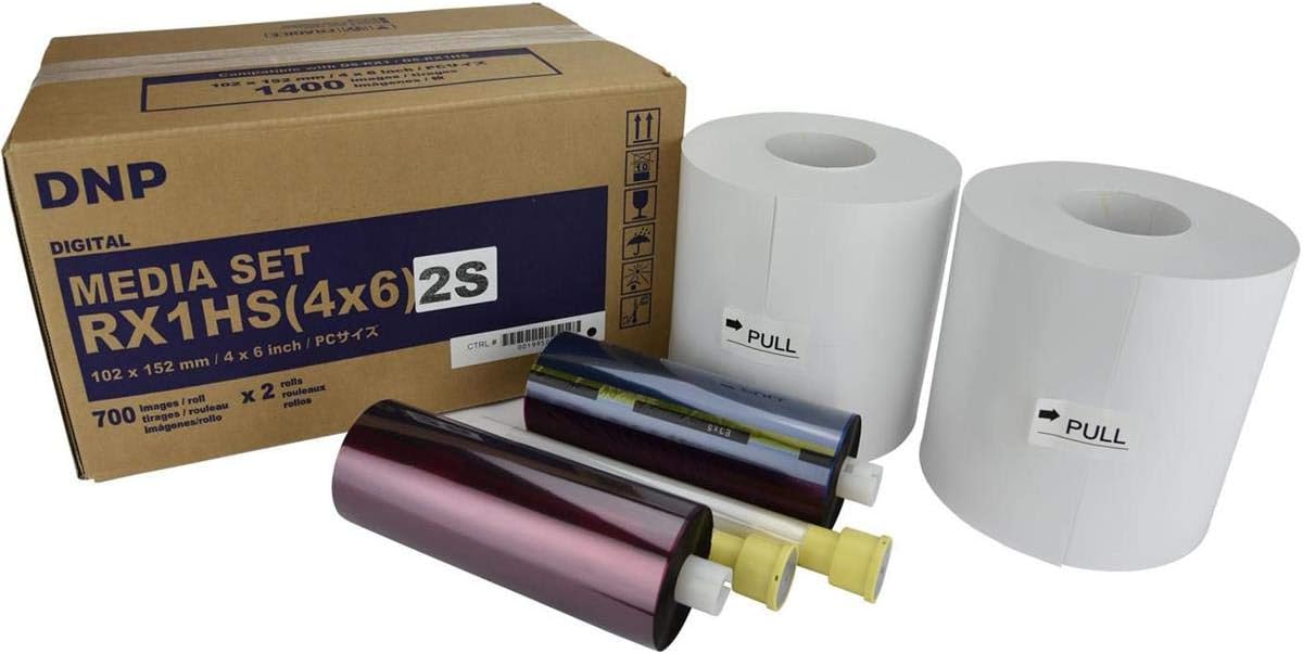Dnp Rx1hs Performated Photo Media 10x15cm 4x6 Prints 1400 2 Rolls Per B
