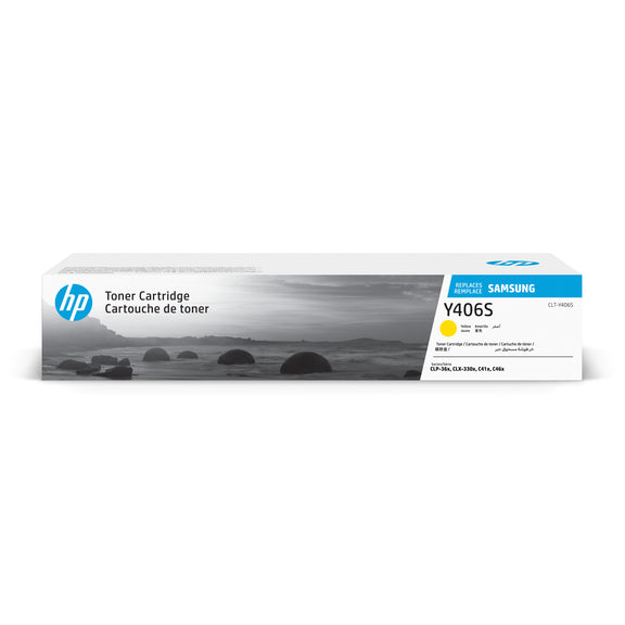 Samsung Clt Y406S Original Yellow Toner Cartridge For Clp 360 365 365Wxpress C410Wclx 3300 3305 3305Wxpress...
