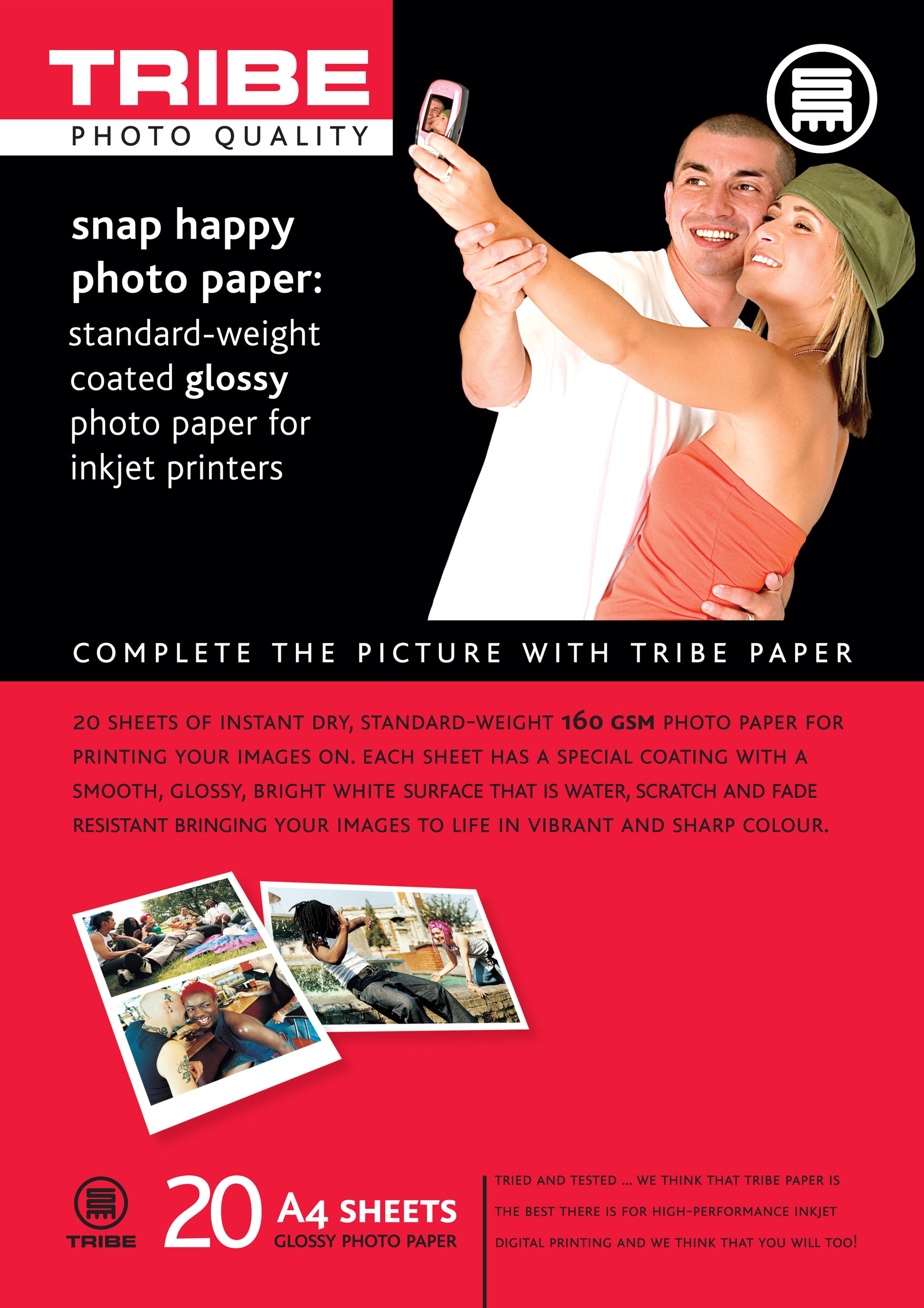 Tribe Inkjet Photo Paper Gloss 180g 20 Sheets A 4