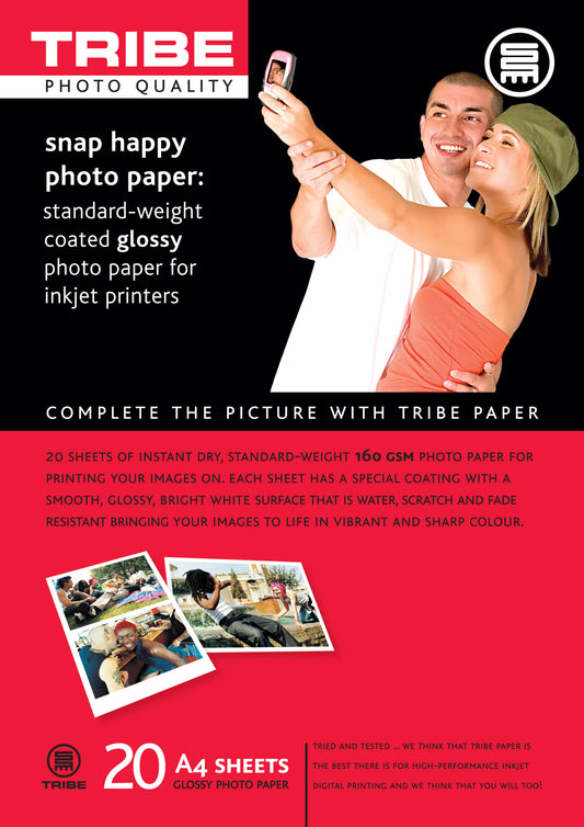 Tribe Inkjet Photo Paper Gloss 180g 20 Sheets A 4