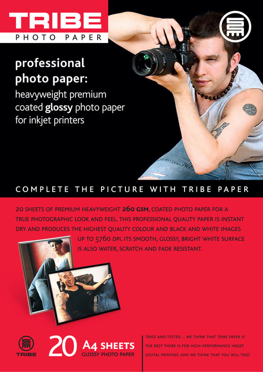 Tribe Inkjet Photo Paper Gloss 260g 20 Sheets A 6
