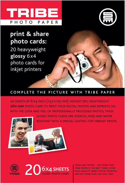 Tribe Ink Jet Photo Paper 260gsm 20 Sheets (4x6)