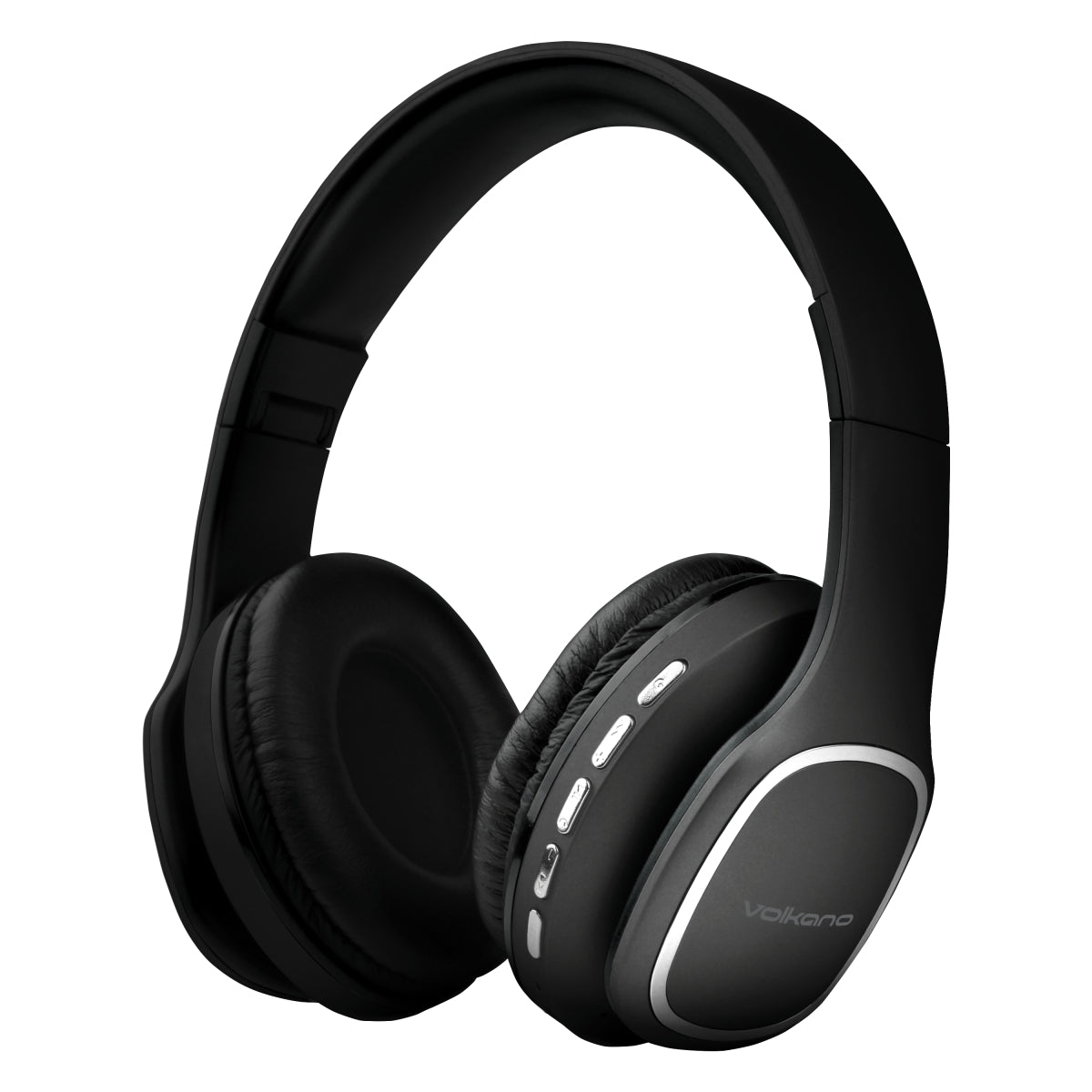 Volkano Phonic Series Bluetooth Full Size Headphones Black With Mic