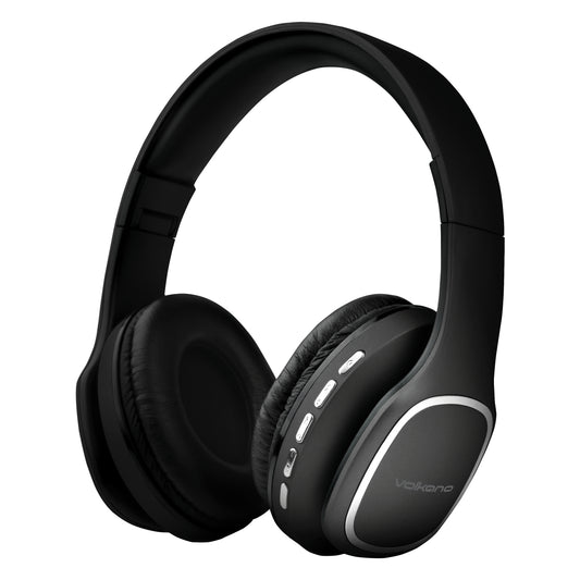 Volkano Phonic Series Bluetooth Full Size Headphones Black With Mic