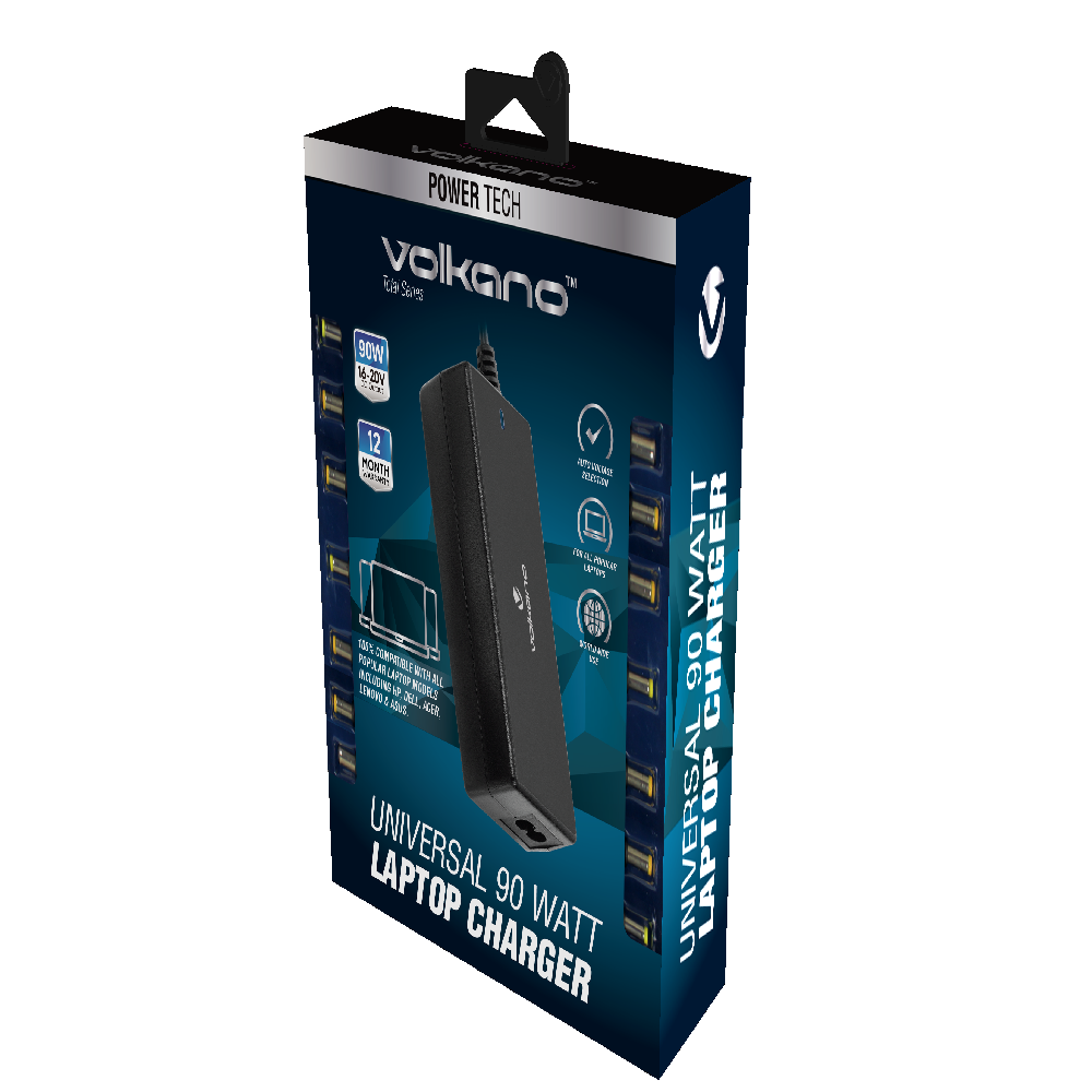 Volkano Total Series Universal 90 Watt Laptop Charger