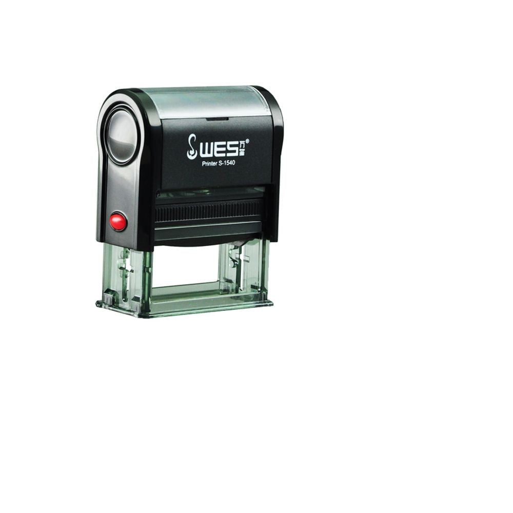 Wes Rubber Self Inking Stamp 15x40 (cgs4911) Black 5 Pack