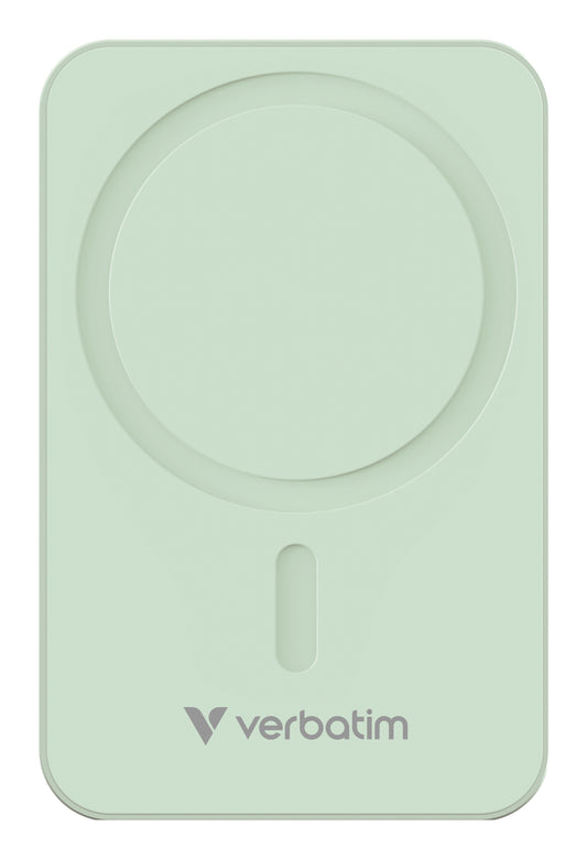 Verbatim Charge N Go Essential Power Bank Magnetic Wireless 20000mAh Green