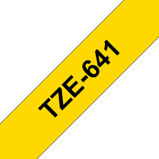 Brother Laminated Tape 8m x 18mm Black On Yellow
