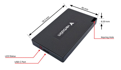 Verbatim Metal Mini SSD USB-C 3.GEN 2 1TB – view 3
