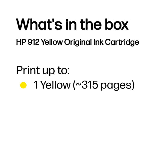 HP 912 Original Yellow Ink Cartridge – view 3
