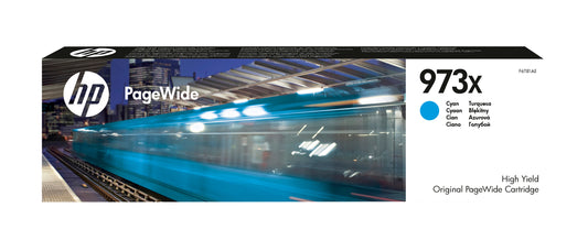 HP 973X High Yield Original Cyan Pagewide Cartridge