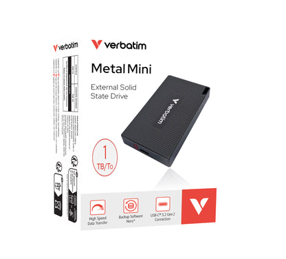 Verbatim Metal Mini SSD USB-C 3.GEN 2 1TB – view 2