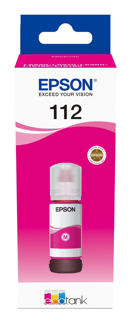 Epson 112 Ecotank Pigment Magenta Ink Bottle