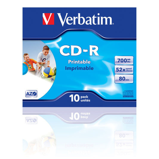 Verbatim Printable Cd-R 52 x 700MB Fast Dry Jewel Case 10 Pack – view 2
