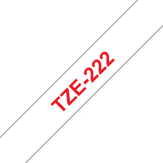 Brother Laminated Tape 8m x 9mm Red On White