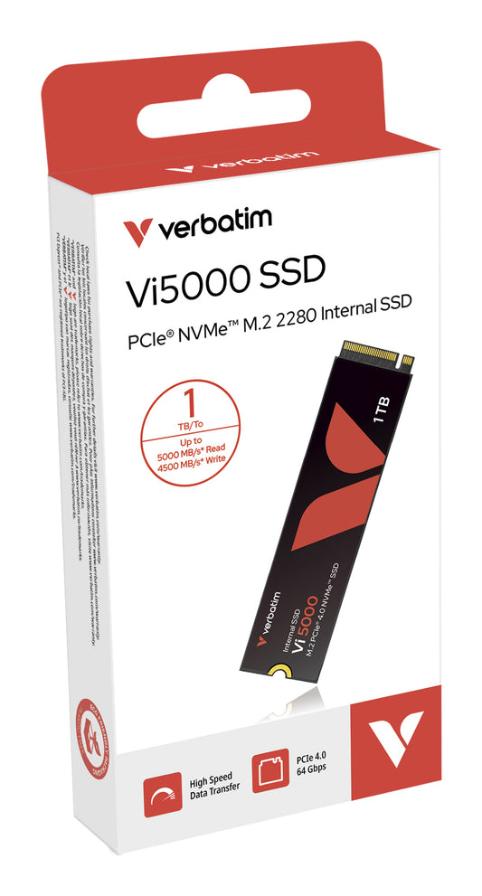 Verbatim VI5000 Internal Pcie NVME M.2 SSD 1TB