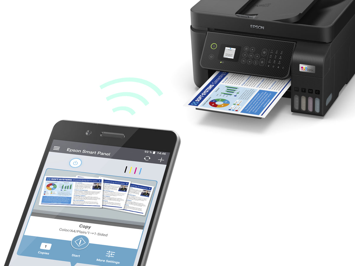 Epson A4 Ecotank Colour 4 in 1 Printer with Wi-Fi Direct Ethernet and Adf – view 8