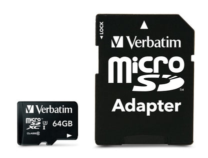 Verbatim Pro 64GB Micro Sd Sdxc, Uhs-I, Class 10, U3, V30